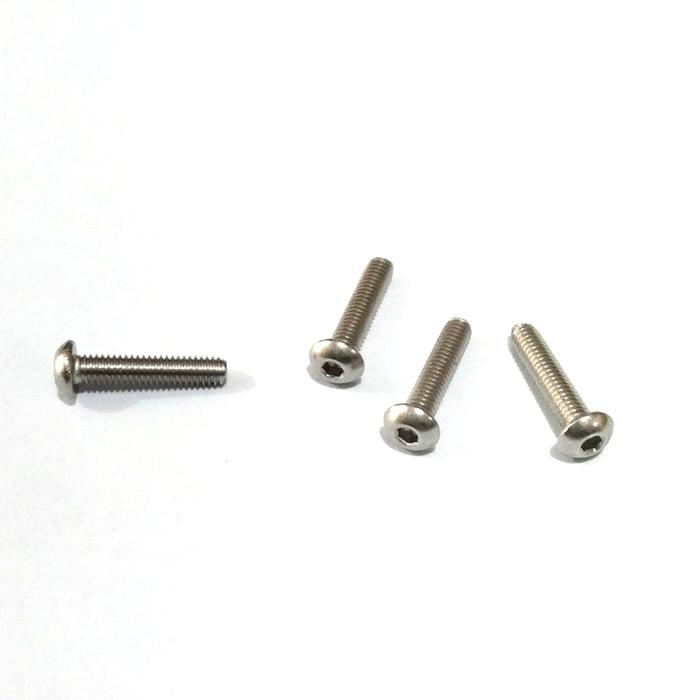 (1pcs) SS304 Baut Button L M2.5x12