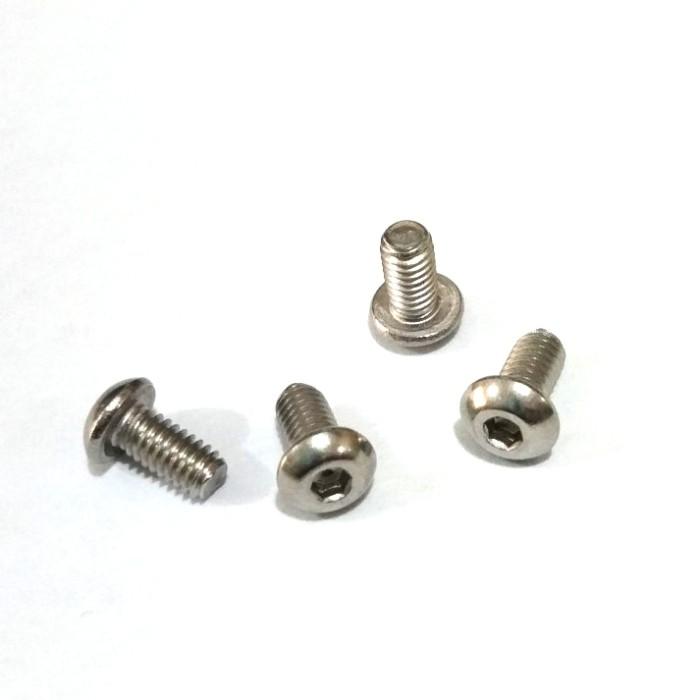 (1pcs) SS304 Baut Button L M4x40