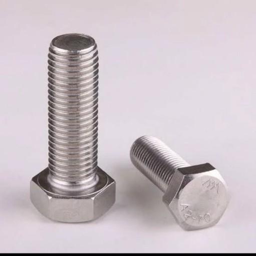 (1pcs) SS304 Baut Hex Bolt M5x30