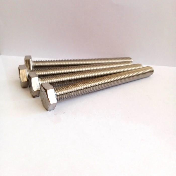 (1pcs) SS304 Baut Hex Bolt M6x40