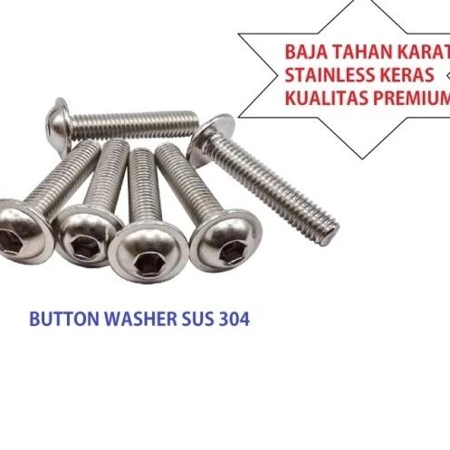 (1pcs) SS304 Baut Button Washer M3x30