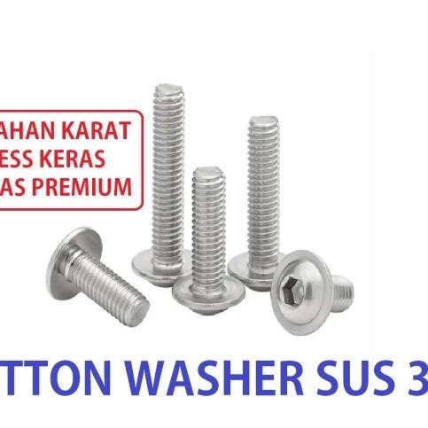 (1pcs) SS304 Baut Button Washer M5x8