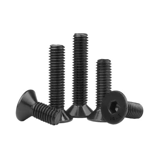 (1pcs) Baut Countersunk Carbon Steel Hitam M3x12