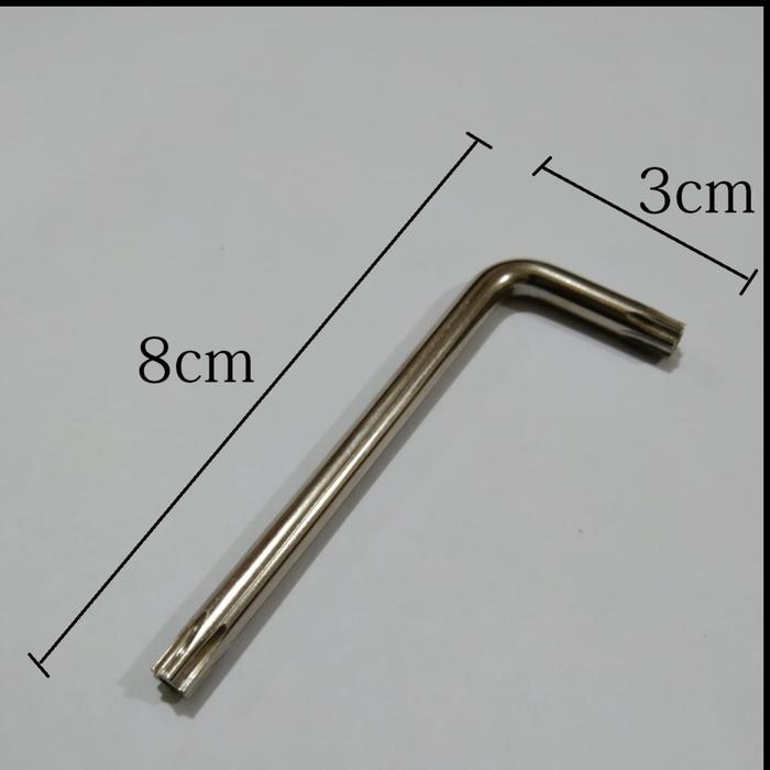 (1pcs) Cr-V Kunci  L Torq Key / Kunci Torq 6 Bintang T30